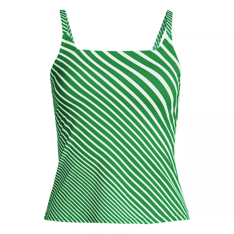 Women's Square Neck Tankini Swimsuit Top, Front