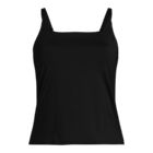 Women's Chlorine Resistant Square Neck Tankini Swimsuit Top