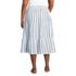 Women's Plus Size High Rise Tiered Gauze Midi Skirt, Back