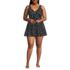 Women's Plus Size SlenderSuit Wrap Swim Dress Swimsuit, Front