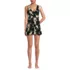 Women's New SlenderSuit Wrap Swim Dress Swimsuit Print, Front