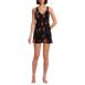 Women's Slender Suit Wrap Swim Dress Swimsuit, Front