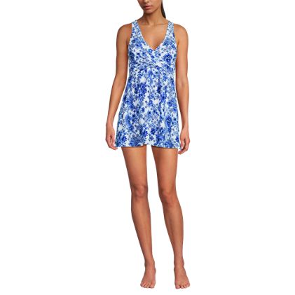 Women's Slender Suit Wrap Swim Dress Swimsuit - image 3