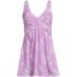 Women's Plus Size SlenderSuit Wrap Swim Dress Swimsuit, Front
