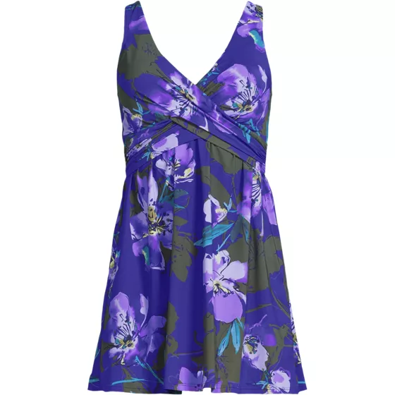 Women's SlenderSuit Wrap Swim Dress Swimsuit - primary