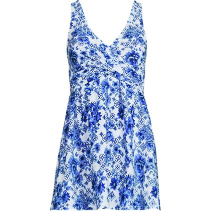 Women's Slender Suit Wrap Swim Dress Swimsuit - image 1