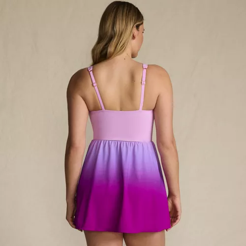 Women's New SlenderSuit Wrap Swim Dress Swimsuit Print, Back