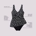 Women's Slender Suit Wrap Swim Dress One Piece Swimsuit