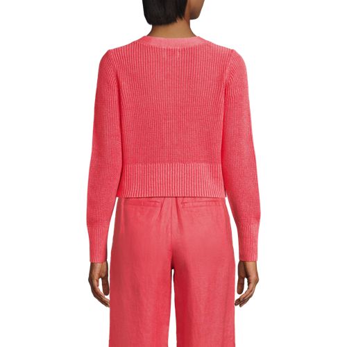  Lands' End Cardigan Aus Leinenmix, Damen, Größe:48-50 Regular, Pink, By Lands' End 