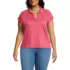Women's Plus Size Supima Cotton Johnny Collar Polo, Front