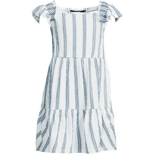 Girls Woven Eyelet Twirl Dress Lands End