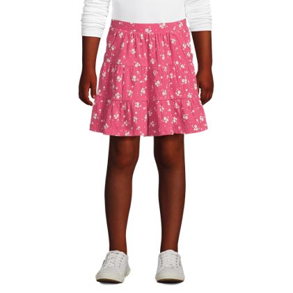 Girls Knit Gauze Tiered Skirt - image 1