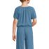 Girls Short Sleeve Knit Gauze Puff Sleeve Top, Back