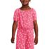 Girls Short Sleeve Knit Gauze Puff Sleeve Top, Front