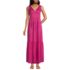 Women's Sheer Sleeveless Tiered Maxi Swim Cover-up Dress, Front