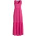 Women's Sheer Sleeveless Tiered Maxi Swim Cover-up Dress, Front