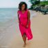 Women's Sheer Sleeveless Tiered Maxi Swim Cover-up Dress, alternative image