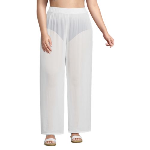 Women's Sheer Oversized Swim Cover-up Pants