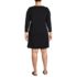 Women's Plus Size 3/4 Sleeve Boatneck Swim Cover-up Dress, Back