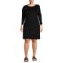 Women's Plus Size 3/4 Sleeve Boatneck Swim Cover-up Dress, Front
