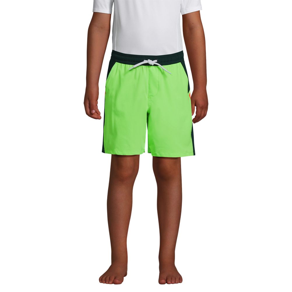 Boys 8-20 Lands' End Color Block Swim Trunks in Husky & Slim