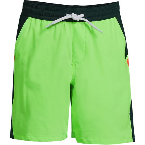 Boys Husky Color Block Hydroliner Swim Trunks, Front