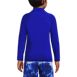 Boys Chlorine Resistant Long Sleeve Mock Neck UPF50 Rash Guard, Back