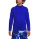 Boys Chlorine Resistant Long Sleeve Mock Neck UPF50 Rash Guard, Front