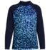 Boys Husky Chlorine Resistant Long Sleeve Mock Neck UPF50 Rash Guard, Front
