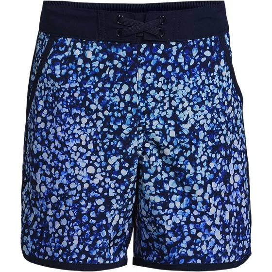 Boys Active Stretch Curved Hem Long Board Shorts - primary