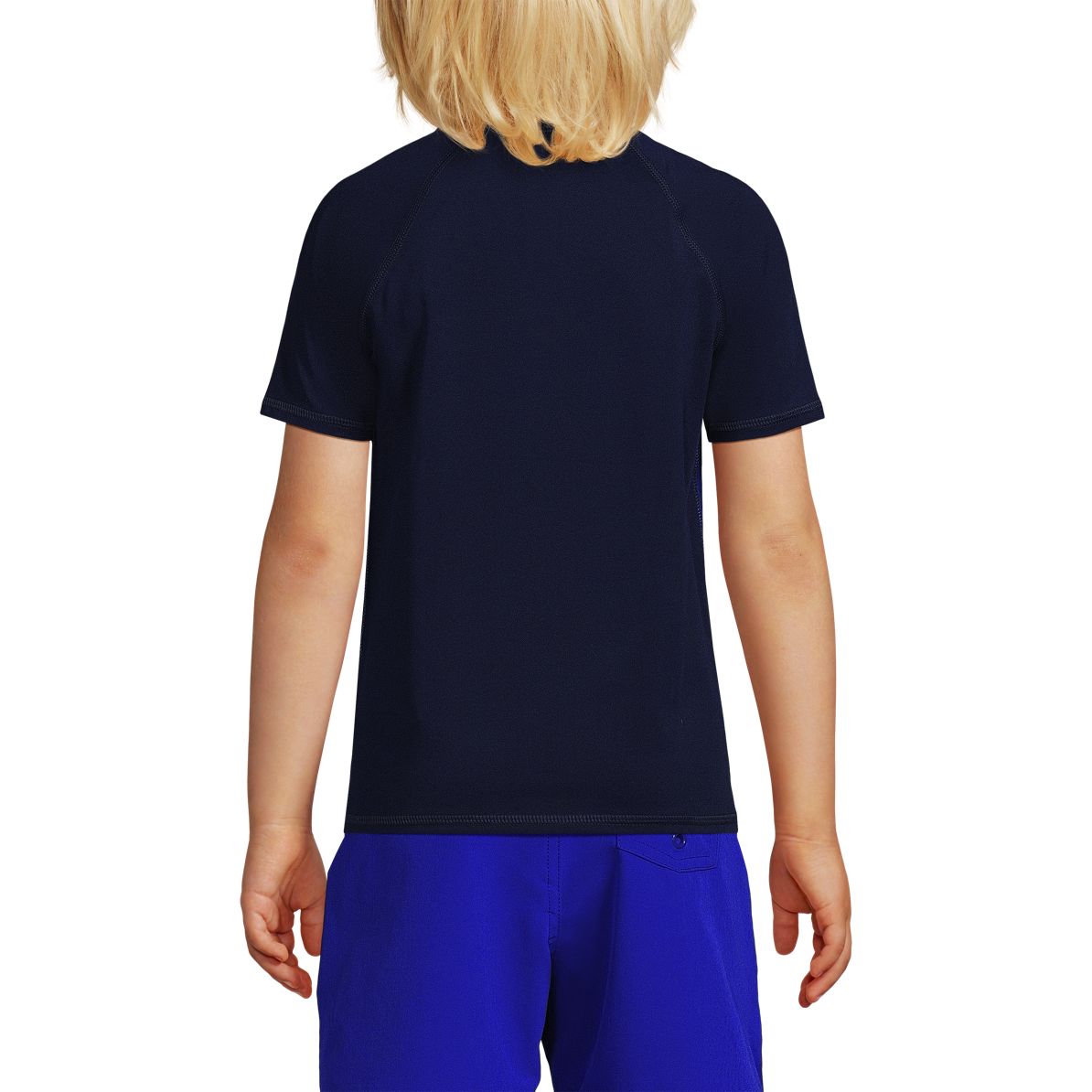 Boys Chlorine Resistant Short Sleeve Crew Neck UPF 50 Rash Guard