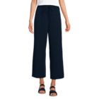 Women's Sport Knit Elastic Waist Wide Leg Crop Pants
