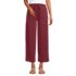 Women's Sport Knit Elastic Waist Wide Leg Crop Pants, Front