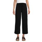 Women's Sport Knit Elastic Waist Wide Leg Crop Pants