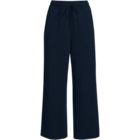 Women's Sport Knit Elastic Waist Wide Leg Crop Pants