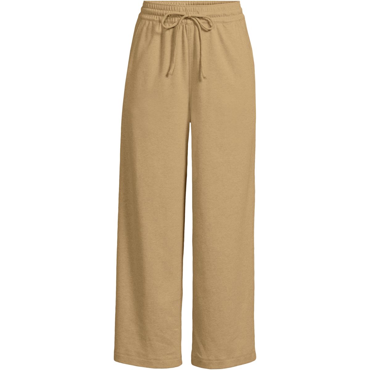 Women's Sport Knit Elastic Waist Wide Leg Crop Pants