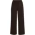 Women's Plus Size Sport Knit Elastic Waist Wide Leg Crop Pants, Front