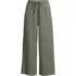 Women's Plus Size Sport Knit Elastic Waist Wide Leg Crop Pants, Front