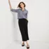 Women's Petite Sport Knit Elastic Waist Wide Leg Crop Pants, alternative image