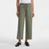 Women's Sport Knit Elastic Waist Wide Leg Crop Pants, Front