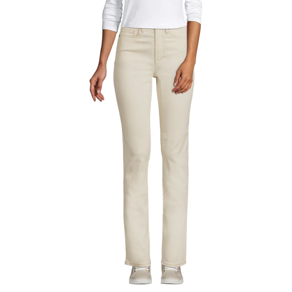 Lauren Ralph Lauren Women's Premier Straight Corduroy Jeans (16, Pale  Cream)