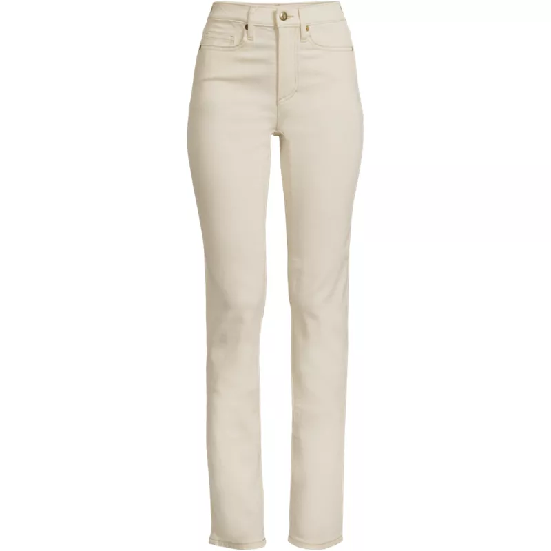 Women's Plus Size Recycled Denim High Rise Straight Leg Jeans, Front