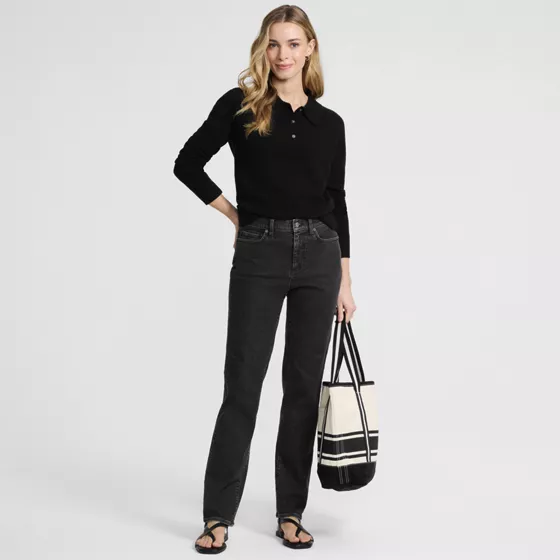 Women's Tall Recycled Denim High Rise Straight Leg Jeans - primary
