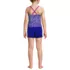 Girls Chlorine Resistant Tankini Top Woven Short Set, Back