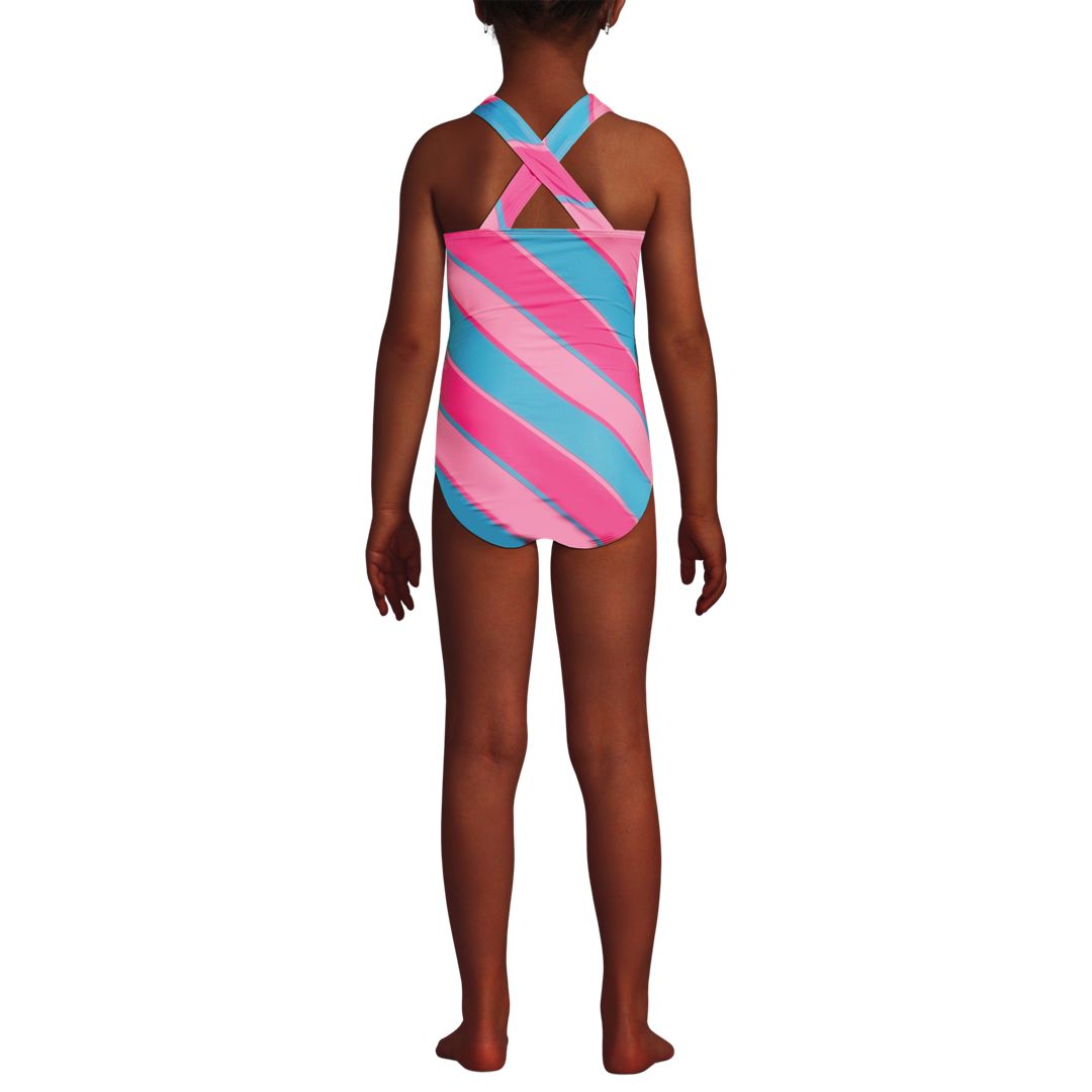 Girls Chlorine Resistant One Piece UPF 50 Swimsuit