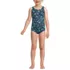 Girls Chlorine Resistant One Piece UPF 50 Swimsuit, Front