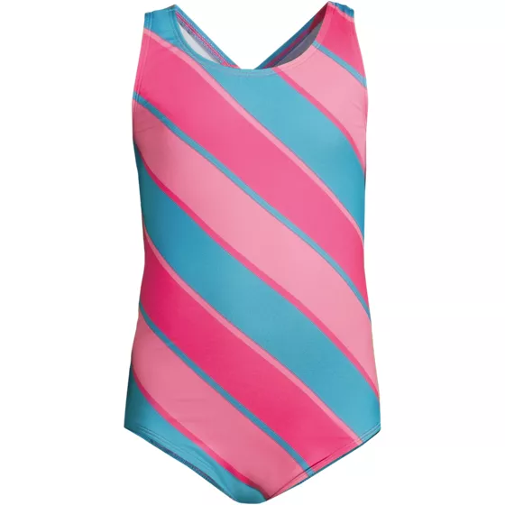 Girls Chlorine Resistant One Piece UPF 50 Swimsuit - primary