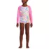 Girls Chlorine Resistant Rash Guard Swim Top Bikini Top and Bottoms UPF 50 Swimsuit Set, alternative image