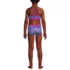 Girls Chlorine Resistant Rash Guard Swim Top Bikini Top and Bottoms UPF 50 Swimsuit Set, Back