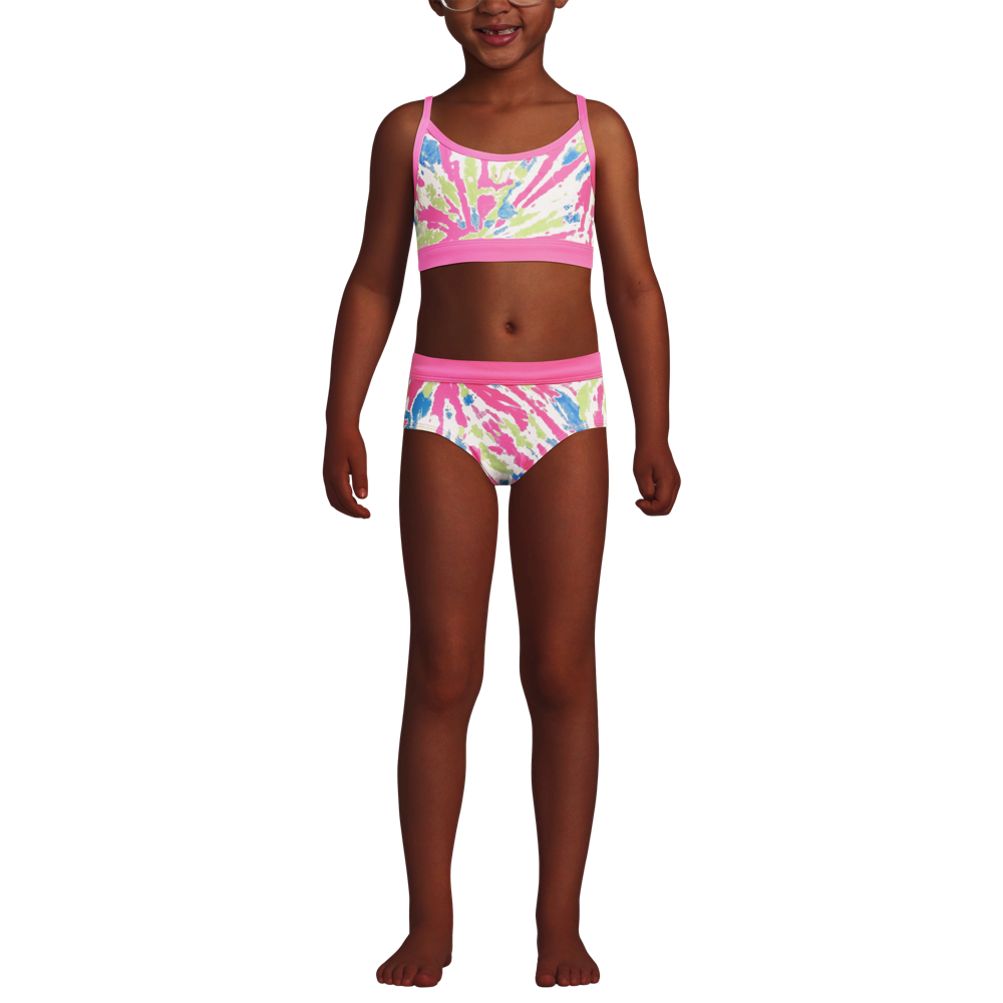 Girls Chlorine Resistant Rash Guard Swim Top Bikini Top and